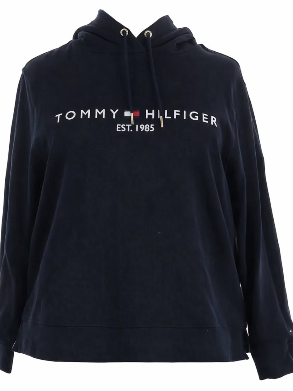 Tommy Hilfiger Navy Blue Pullover Logo Front Women XXL